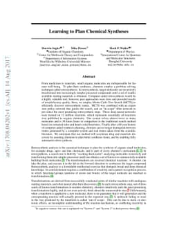 Learning to Plan Chemical Syntheses