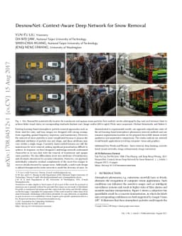 DesnowNet: Context-Aware Deep Network for Snow Removal
