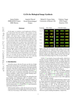 GANs for Biological Image Synthesis