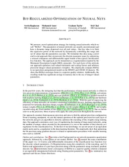 BitNet: Bit-Regularized Deep Neural Networks