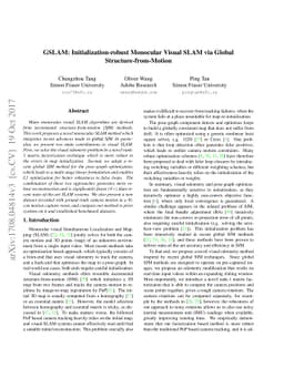 GSLAM: Initialization-robust Monocular Visual SLAM via Global
  Structure-from-Motion