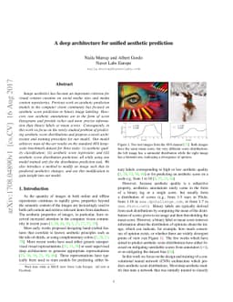 A deep architecture for unified aesthetic prediction
