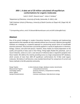 ANI-1: A data set of 20M off-equilibrium DFT calculations for organic
  molecules