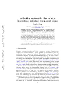 Adjusting systematic bias in high dimensional principal component scores