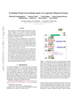 Evaluating Visual Conversational Agents via Cooperative Human-AI Games