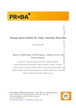 Energy-based Models for Video Anomaly Detection