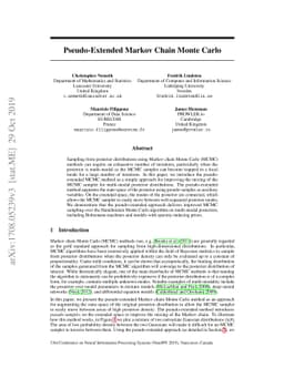 Pseudo-extended Markov chain Monte Carlo