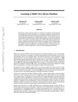 Learning a Multi-View Stereo Machine