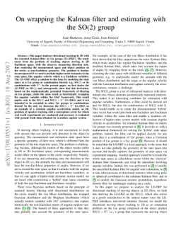 On wrapping the Kalman filter and estimating with the SO(2) group