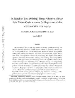 In Search of Lost (Mixing) Time: Adaptive Markov chain Monte Carlo
  schemes for Bayesian variable selection with very large p