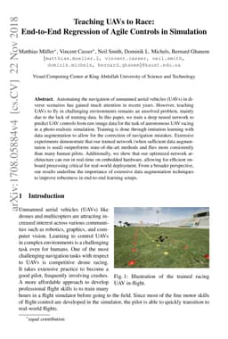 Teaching UAVs to Race: End-to-End Regression of Agile Controls in
  Simulation