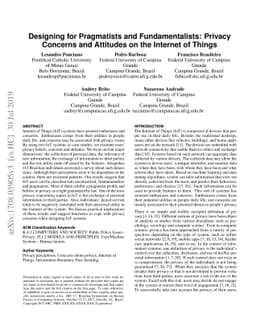 Designing for Pragmatists and Fundamentalists: Privacy Concerns and
  Attitudes on the Internet of Things