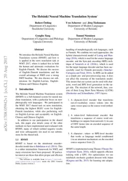 The Helsinki Neural Machine Translation System