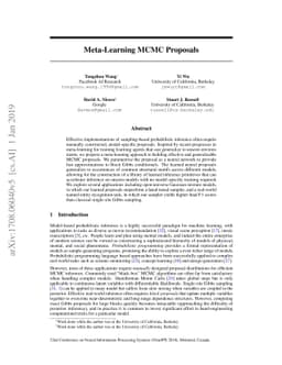 Meta-Learning MCMC Proposals