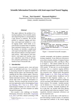 Scientific Information Extraction with Semi-supervised Neural Tagging