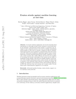 Evasion Attacks against Machine Learning at Test Time