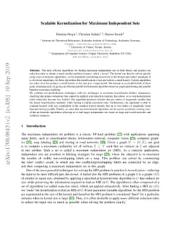 Scalable Kernelization for Maximum Independent Sets