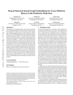 Neural Network-based Graph Embedding for Cross-Platform Binary Code
  Similarity Detection