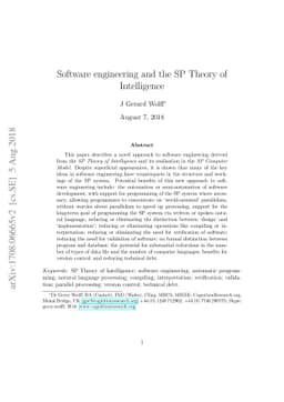 Software engineering and the SP Theory of Intelligence
