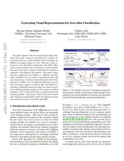 Generating Visual Representations for Zero-Shot Classification
