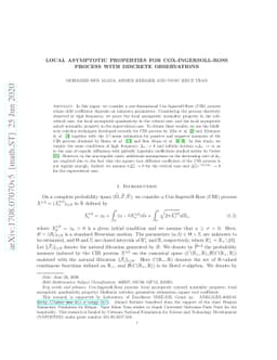 Local asymptotic properties for Cox-Ingersoll-Ross process with discrete
  observations