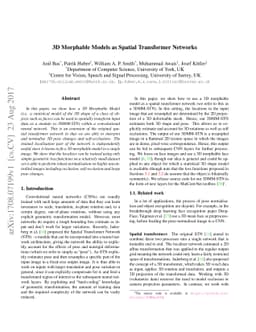 3D Morphable Models as Spatial Transformer Networks