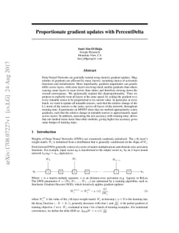 Proportionate gradient updates with PercentDelta