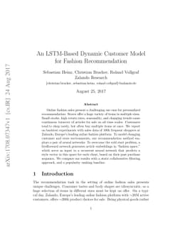 An LSTM-Based Dynamic Customer Model for Fashion Recommendation