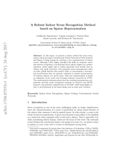 A Robust Indoor Scene Recognition Method based on Sparse Representation