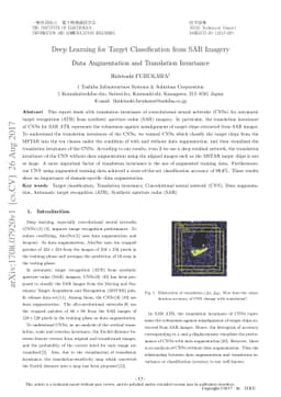 Deep Learning for Target Classification from SAR Imagery: Data
  Augmentation and Translation Invariance