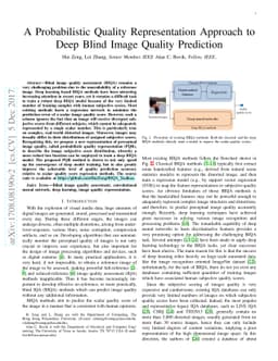 A Probabilistic Quality Representation Approach to Deep Blind Image
  Quality Prediction