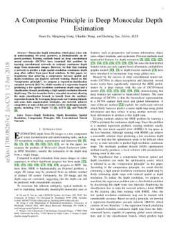 A Compromise Principle in Deep Monocular Depth Estimation