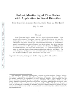 Robust Monitoring of Time Series with Application to Fraud Detection