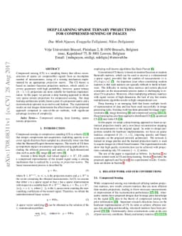 Deep Learning Sparse Ternary Projections for Compressed Sensing of
  Images