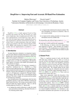 DeepPrior++: Improving Fast and Accurate 3D Hand Pose Estimation