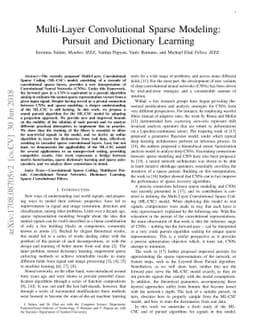 Multi-Layer Convolutional Sparse Modeling: Pursuit and Dictionary
  Learning
