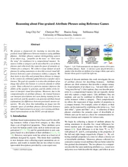 Reasoning about Fine-grained Attribute Phrases using Reference Games