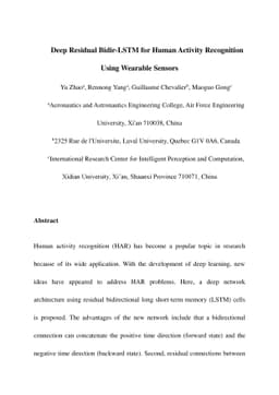 Deep Residual Bidir-LSTM for Human Activity Recognition Using Wearable
  Sensors