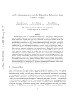 A Deep Learning Approach for Population Estimation from Satellite
  Imagery