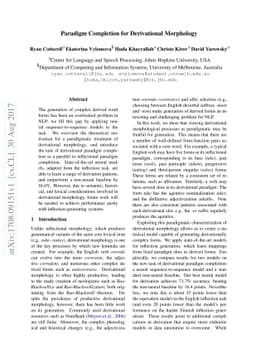Paradigm Completion for Derivational Morphology