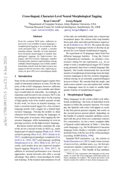 Cross-lingual, Character-Level Neural Morphological Tagging