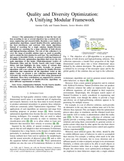 Quality and Diversity Optimization: A Unifying Modular Framework
