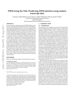 Stem-ming the Tide: Predicting STEM attrition using student transcript
  data