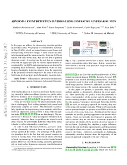 Abnormal Event Detection in Videos using Generative Adversarial Nets