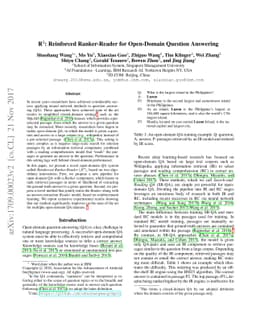R$^3$: Reinforced Reader-Ranker for Open-Domain Question Answering