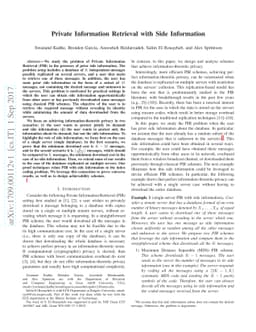 Private Information Retrieval with Side Information