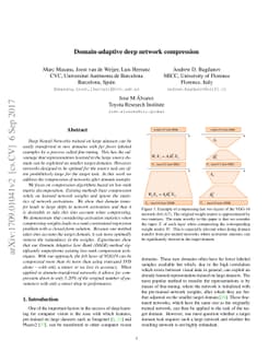 Domain-adaptive deep network compression