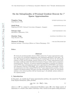 On the Suboptimality of Proximal Gradient Descent for $\ell^{0}$ Sparse
  Approximation