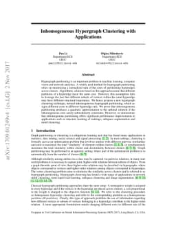 Inhomogeneous Hypergraph Clustering with Applications