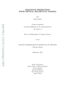 Sequence Prediction with Neural Segmental Models